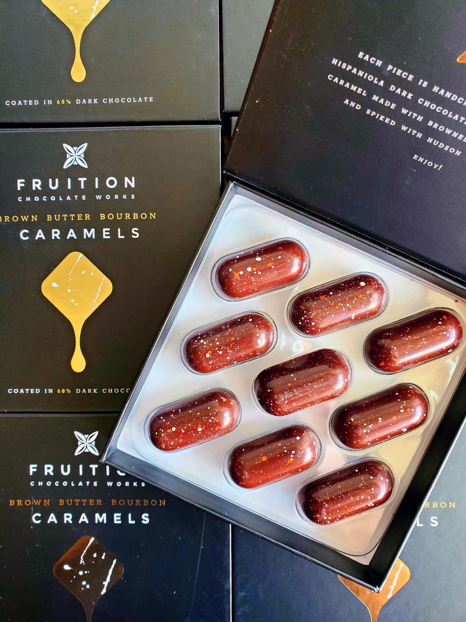 Brown Butter Bourbon Caramels from Fruition Chocolate Works